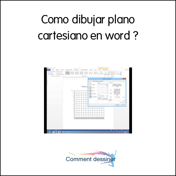 Como dibujar plano cartesiano en word